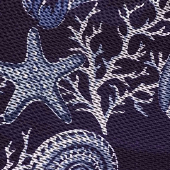 BloomChic Plus Size 3XL Marine Elements See Through Split Side Swim Bottom - Picture 5 of 7